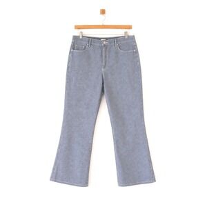 LOFT Pinstriped Kick Crop Jeans Women's Size 16 NWT